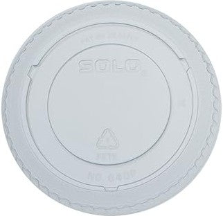 Dart Container - 12 Oz Clear Flat Lid Straw Slot fits Plastic Cups, 1000/cs - M640S