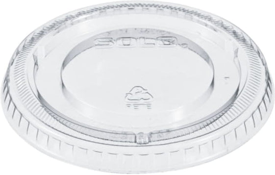 Dart Container - 12 Oz Clear Flat Lid Straw Slot fits Plastic Cups, 2500/Cs - 640TP (Special Order Item)