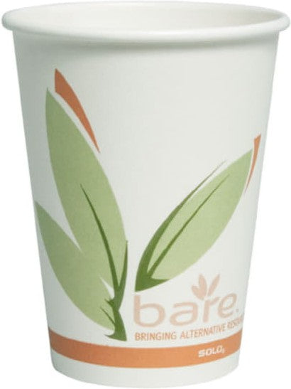 Dart Container - 12 Oz Solo Bare Eco-Forward Paper Hot Cups, 1000/cs - 412RCN-J8484 (Special Order Item)