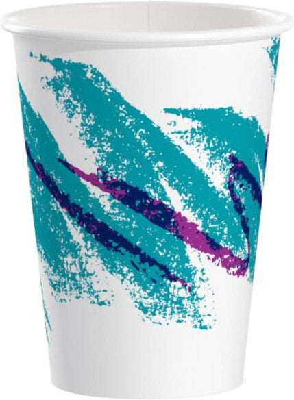 Dart Container - 12 Oz Solo Jazz Design Cold Paper Hot Cups, 1500/cs - PV12T-00055 (Special Order Item)