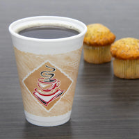 Dart Container - 12 Oz ThermoGlaze Insulated Foam Cups Stock Print, 1000/Cs - 12X12G (Special Order Item)