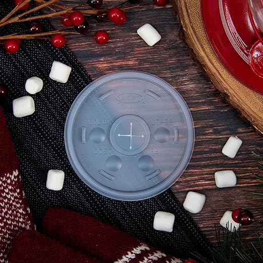 Dart Container - 12 Oz, Translucent Straw Slotted Lid, 1000/Cs - 12SL (Special Order Item)