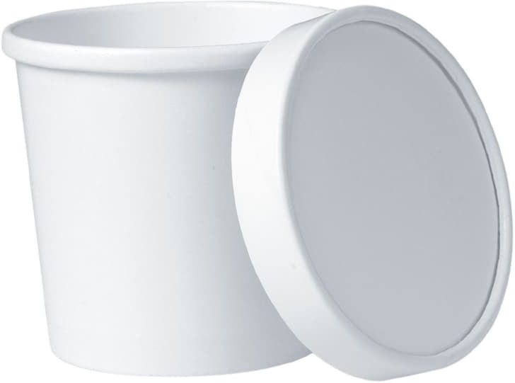 Dart Container - 12 Oz White Paper Container Combo, 250/Cs - KHB12A-2050