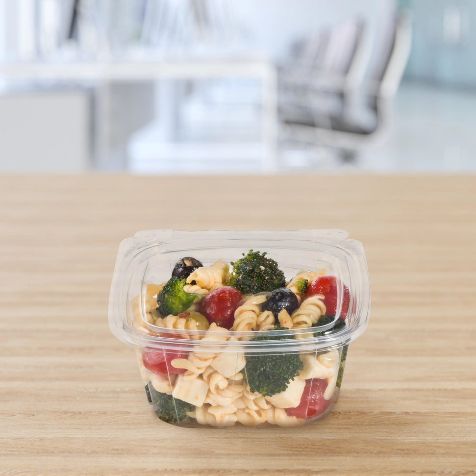 Dart Container - 16 Oz PET Plastic Tamper-Evident/Resistant Container with Clear Flat Lid, 200/Cs - CH16DEF