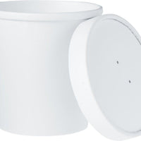 Dart Container - 16 Oz White Paper Container Combo, Pack of 250 - KHB16A-2050