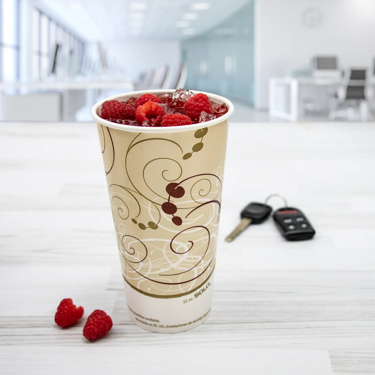 Dart Container - 21 Oz Solo Symphony Design Waxed Cold Paper Cups, 1000/Cs - RNP21P-J8000 (Special Order Item)