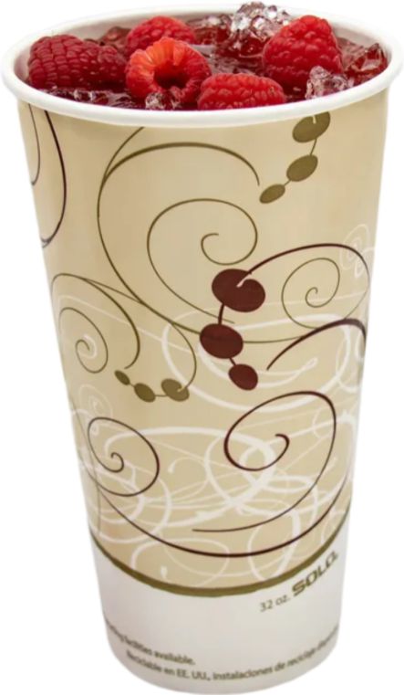 Dart Container - 21 Oz Solo Symphony Design Waxed Cold Paper Cups, 1000/Cs - RNP21P-J8000 (Special Order Item)
