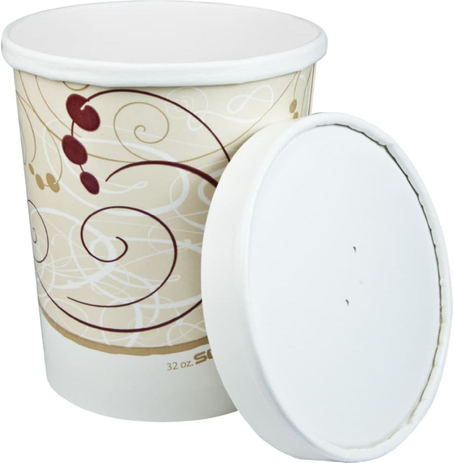 Dart Container - 32 Oz Symphony Paper Container Combo, 250/Cs - KHB32A-J8000 (Special Order Item)