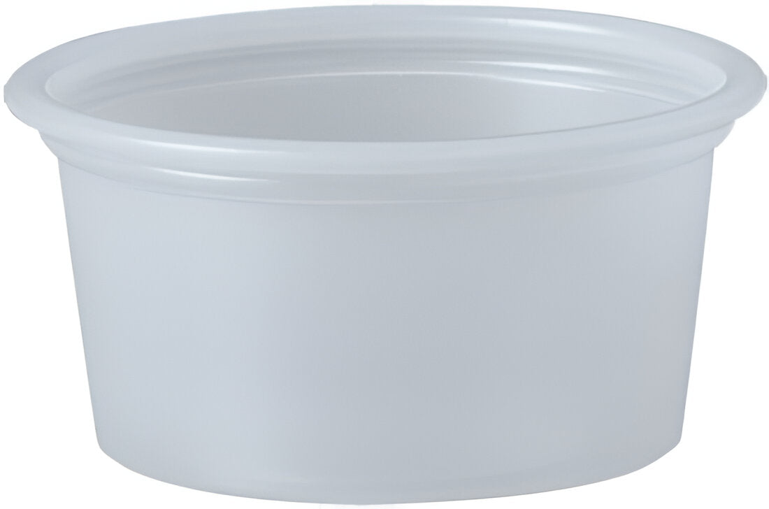Dart Container - 3/4 Oz Solo Souffles Translucent Squat Plastic Portion Cups, Pack of 250 - P075SN