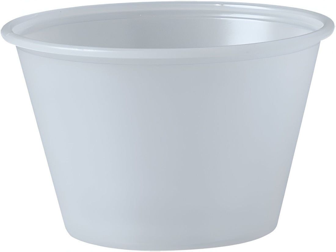 Dart Container - 4 Oz Solo Souffles Translucent Plastic Cups, 250/Cs - P400N