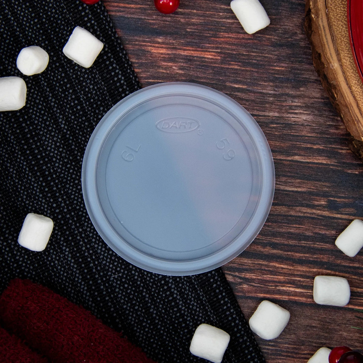 Dart Container - 6 Oz HIPS Plastic Translucent Non-vented Lid, 1000/Cs - 6JLNV