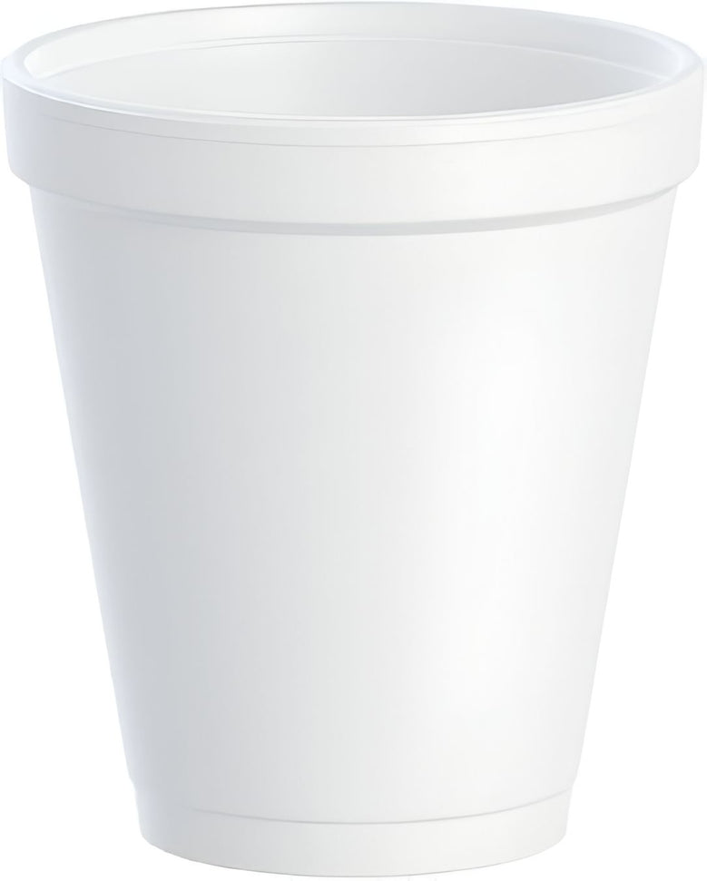 Dart Container - 8 Oz EPS Foam White Cups, 1000/Cs - 8J8