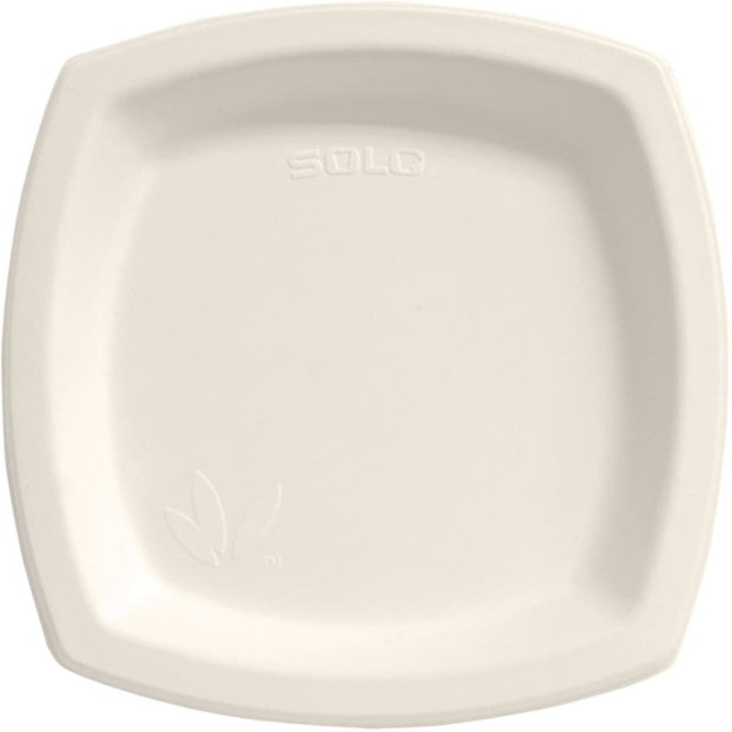 Dart Container - 8.25" Solo Bare Sugarcane Bagasse Paper Plates Ivory, 500/cs - 8PSC-2050 (Special Order Item)