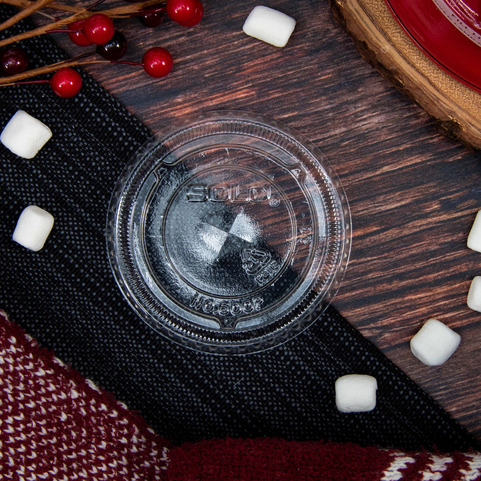 Dart Container - 9 Oz, 10 Oz Clear Straw Slot Lid fits Cold Plastic Cups, 2500/cs - 600TS (Special Order Item)