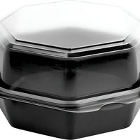Dart Container - 9" Solo Creative Carry outs Shallow Octagon Plastic Hinged Container , 200/Cs - 864611-PS94 (Special Order Item)