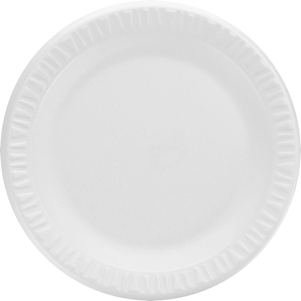 Dart Container - 9" White Foam Plates, 500/cs - 9PWCR