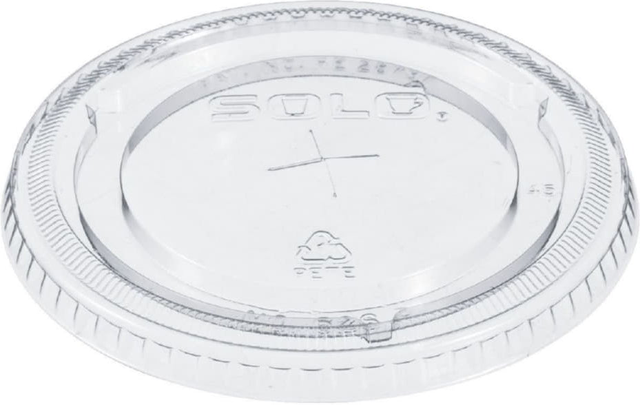 Dart Container - Clear Flat Lid Straw Slot Fits - 24 oz Plastic Cups, 1000/Cs - 626TS