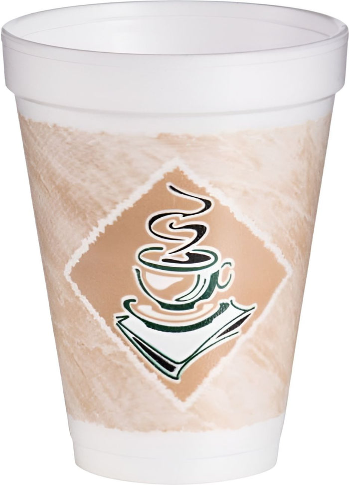 Dart Container - Gourmet Cafe 12 oz Foam Cups, 1000/cs - 12J12G