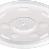 Dart Container - HIPS Translucent Plastic Straw-Slotted Lid Fits 12-24 Oz, 1000/Cs - 16SL