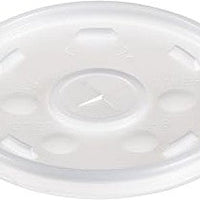 Dart Container - HIPS Translucent Plastic Straw-Slotted Lid Fits 12-24 Oz, 1000/Cs - 16SL