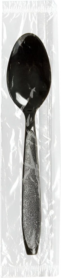Dart Container - Impress Black Heavy Weight Individually Wrapped Teaspoon Cutlery, 1000/Cs - HSK3-0004 (Special Order Item)