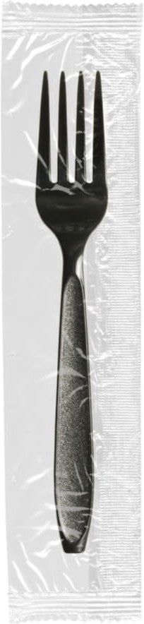 Dart Container - Impressk Heavy Weight Individually Wrapped Fork Cutlery, 1000/Cs - HSK1-0004 Blac (Special Order Item)