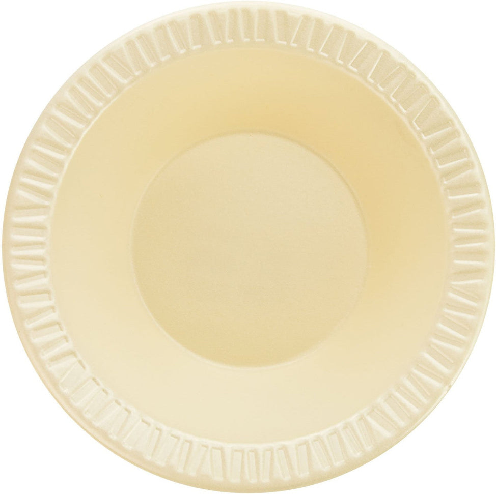 Dart Container - Quite Classic Laminated 12" Foam Plates Honey, 1000/cs - 12BWHQR