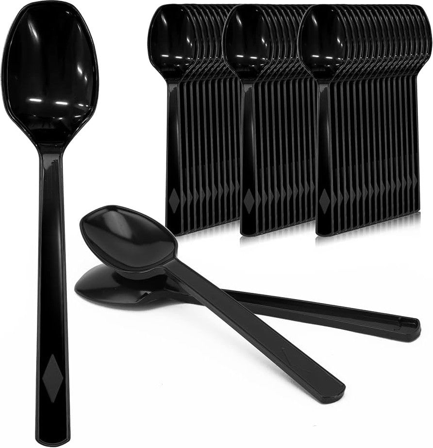 Dart Container - Reliance Black Teaspoon Individually Wrapped Cutlery Medium Weight, 1000/Cs - RSK3-0004