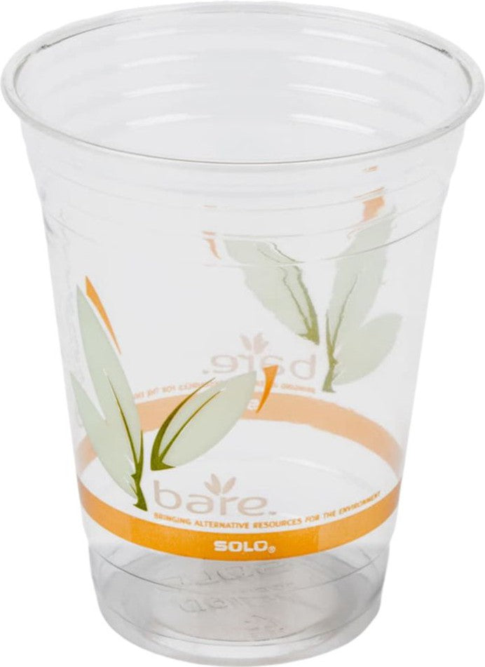 Dart Container - Solo Bare Eco-Forward RPET Ultra Clear Plastic Cups Leaf Design, 1000/cs - RTP16 (Special Order Item)
