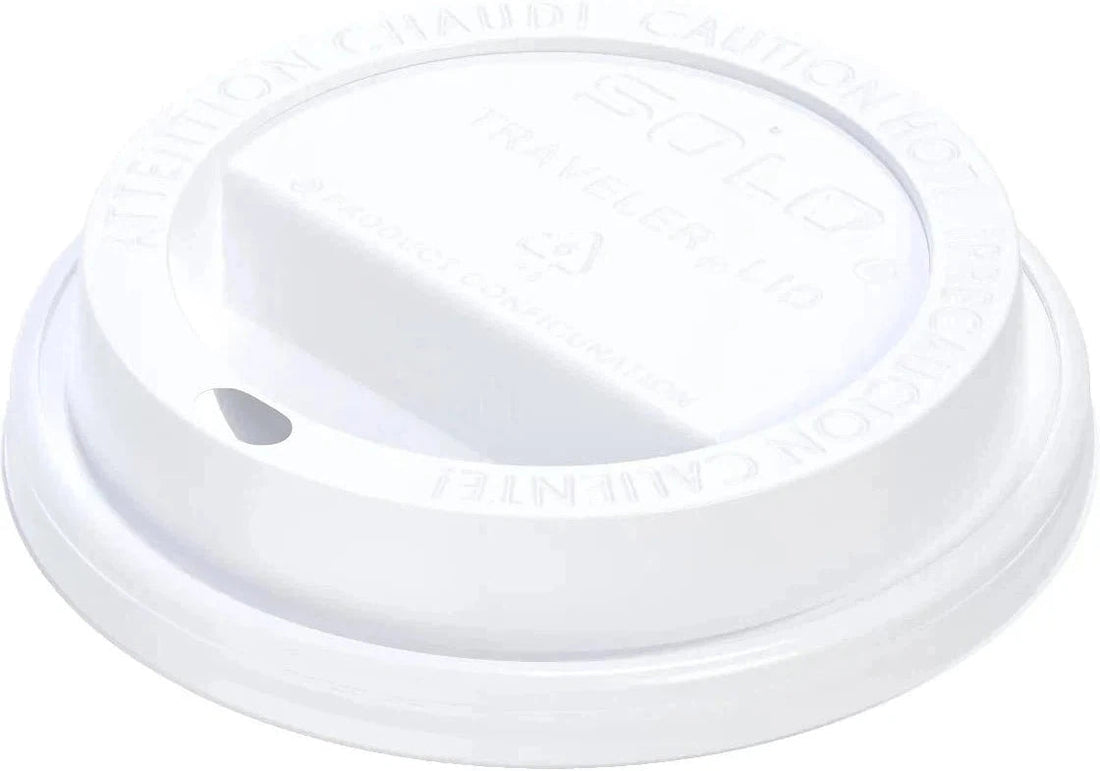 Dart Container - Solo White Traveler Cappuccino Dome Lids fits 10 oz Paper Hot Cups, 1000/Cs - TL31R2-0007