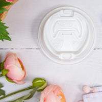 Dart Container - White Reclosable Travel Done Lid fits 12 oz, 16 oz, 20 oz Paper Hot Cups , 1000/Cs - TPLUS (Special Order Item)