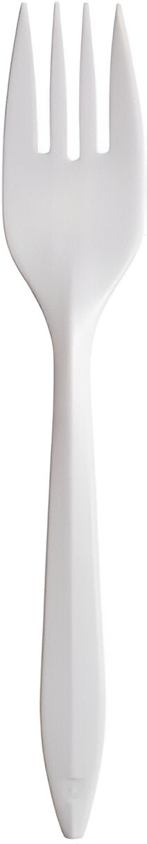Dart - Medium Weight Style Setter White Cutlery Fork, 1000/Cs - MUWF-0007