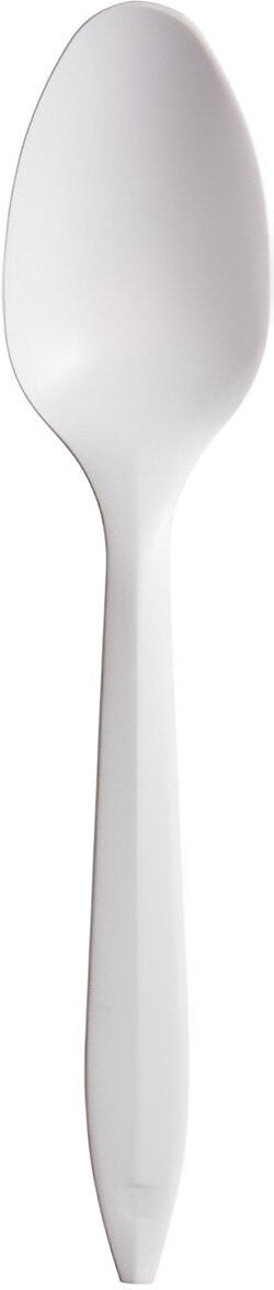 Dart - Medium Weight Style Setter White Teaspoon, 1000/Cs - MUWT-0007