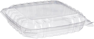 Dart Solo - 8" Clear Medium OPS Plastic Hinged Container, 250/Cs - C89PST1