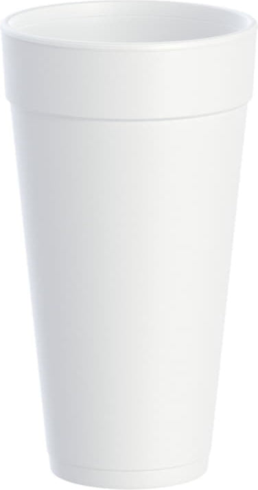 Dart - White 24 Oz Foam Cups, 500 Per Case - 24J24