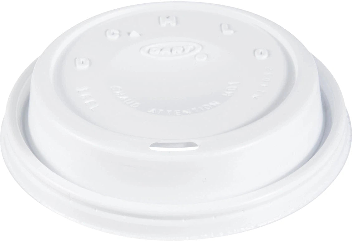 Dart - White Cappuccino Cup Lids, 1000/Cs - DRT16EL