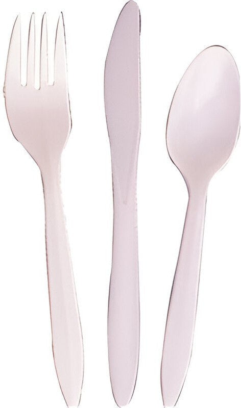 Dart - White Medium Weight Assorted Cutlery, 12 x 24/Cs - CMWC24-0007