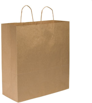 De Luxe - 16" x 11" x 18.25" Grande Kraft Shopping Bag With Rope Handle, 200/bn - 87941