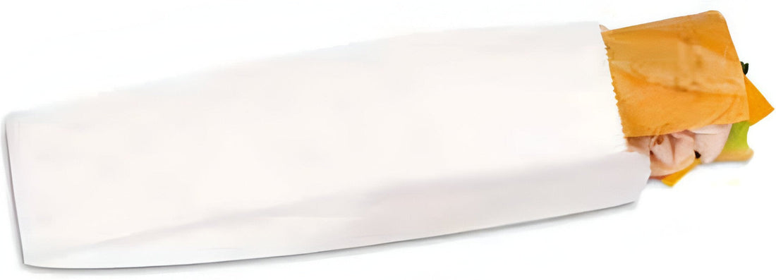 De Luxe - 4" X 2" X 16" Plain White Submarine Bag, 1000/Cs - 340113