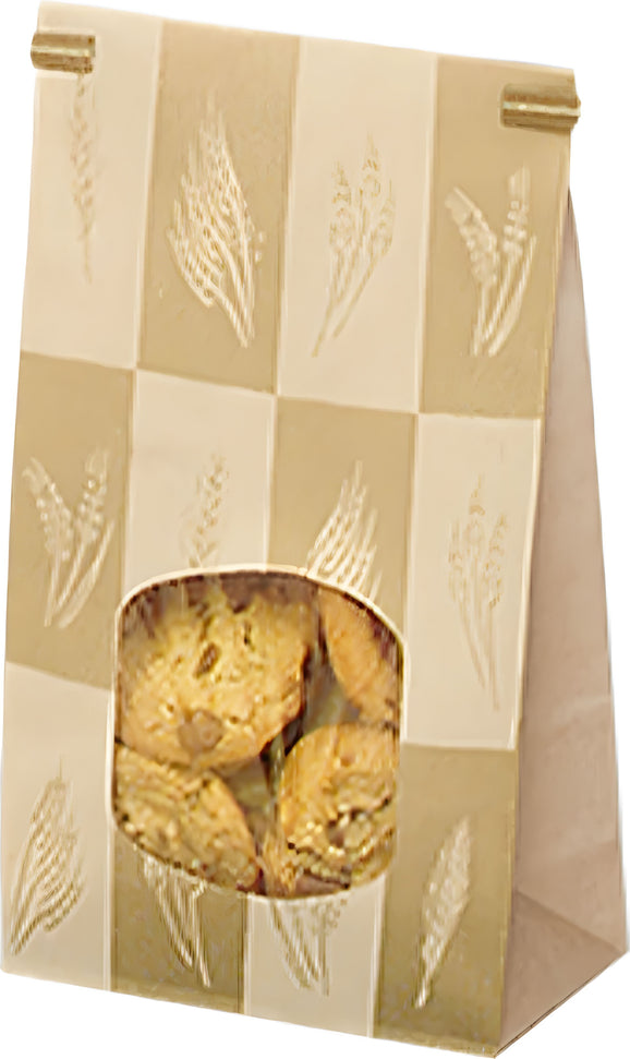 De Luxe - 4.25" x 2.5" x 9.5", 1lb Paper Stand Up Window Bag, 500/cs - 300236 (Special Order Item)