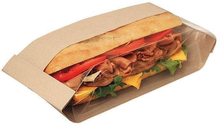 De Luxe - 4.25" x 2.75" x 11.75" X-Large Dubl View Sandwich Bags With Window, 500/cs - 300090 (Special Order Item)