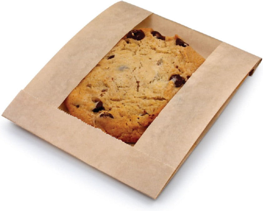 De Luxe - 5" x 1.5" x 7" Eco Craft Grease Resistant Cookie Bag, 1000/cs - 300114