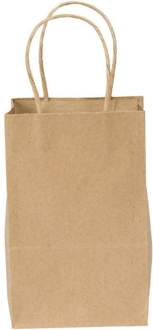 De Luxe - 5.25" x 3.25" x 8.37" Gem Kraft Shopping Bag With Rope Handle, 250/bn - 87093