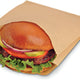De Luxe - 6" x 0.75" x 6.75" Natural Greaseproof Sandwich Bag, 1000/cs - 610206