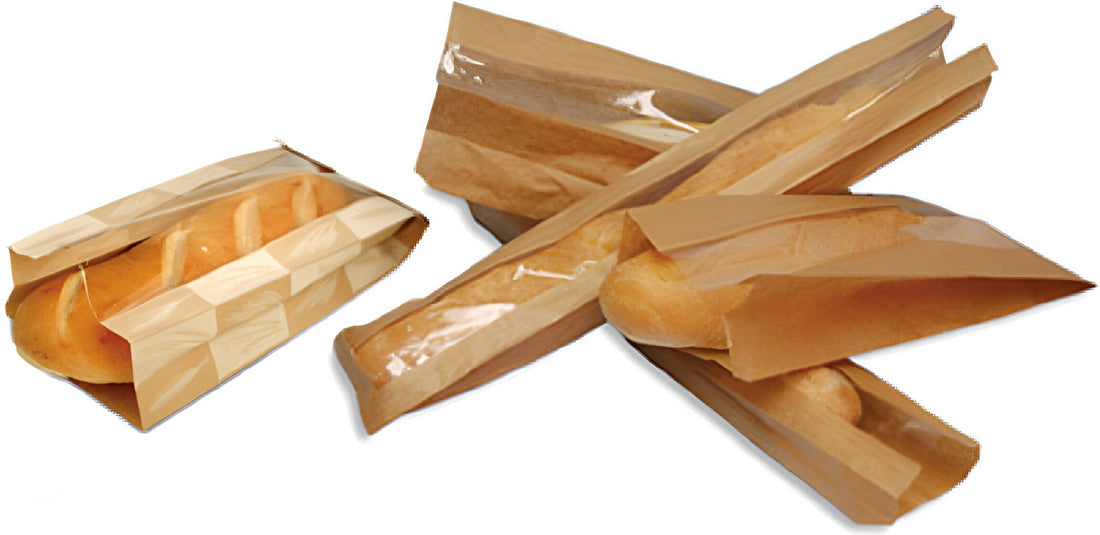 De Luxe - 7" X 4" X 16" Brown Paper Bag With Window, 1000/Cs - 304316