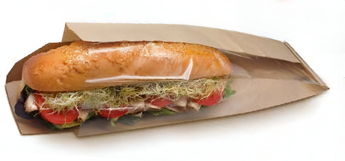 De Luxe - Natural Double View Baguette Bag, 500/Cs - 300058