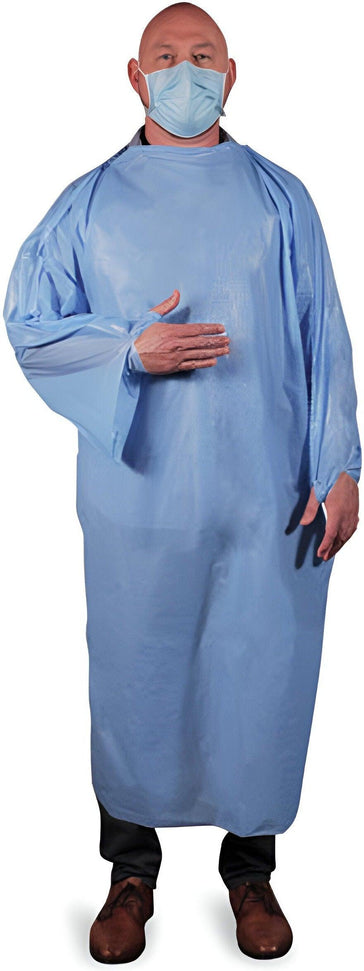 De Luxe - T Style Blue Isolation Gowns, 50/Cs - 511024
