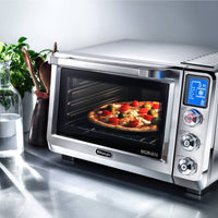 DeLonghi - 0.8 Cu. Ft. Stainless Steel Livenza Digital Convection Oven with True Element & Fan - EO241250M