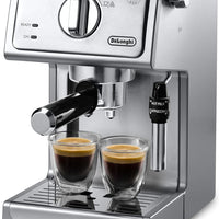 DeLonghi - 15" Stainless Steel Bar Pump Espresso and Cappuccino Machine With Premium Frother - ECP 36.30