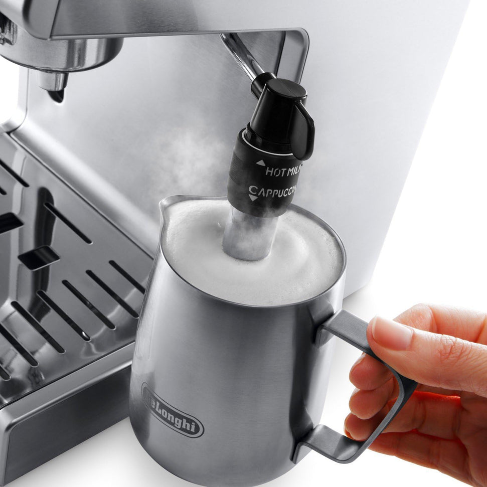 DeLonghi - 15" Stainless Steel Bar Pump Espresso and Cappuccino Machine With Premium Frother - ECP 36.30
